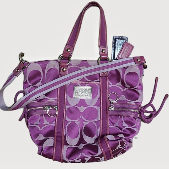 Coach Signature Poppy Handbag - Picture 1 of 14